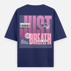 Just Breathe Oversized Graphic Tee