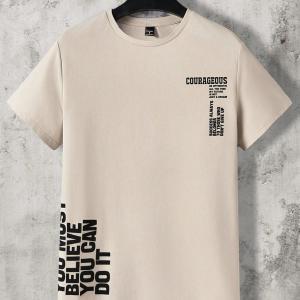 Round Neck Letter Graphic