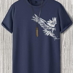 Men Eagle Print Tee
