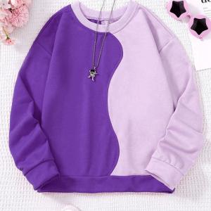 Tween Girl Colorblock Round Neck