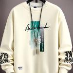 New Graffiti Letter Bamboo Graphic Crewneck Sweatshirt