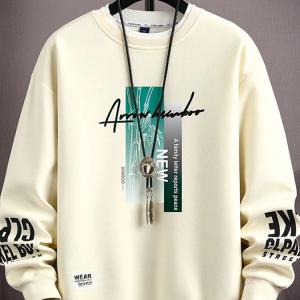 New Graffiti Letter Bamboo Graphic Crewneck Sweatshirt