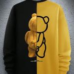 Men's Loose Fit Teddy Bear & Slogan